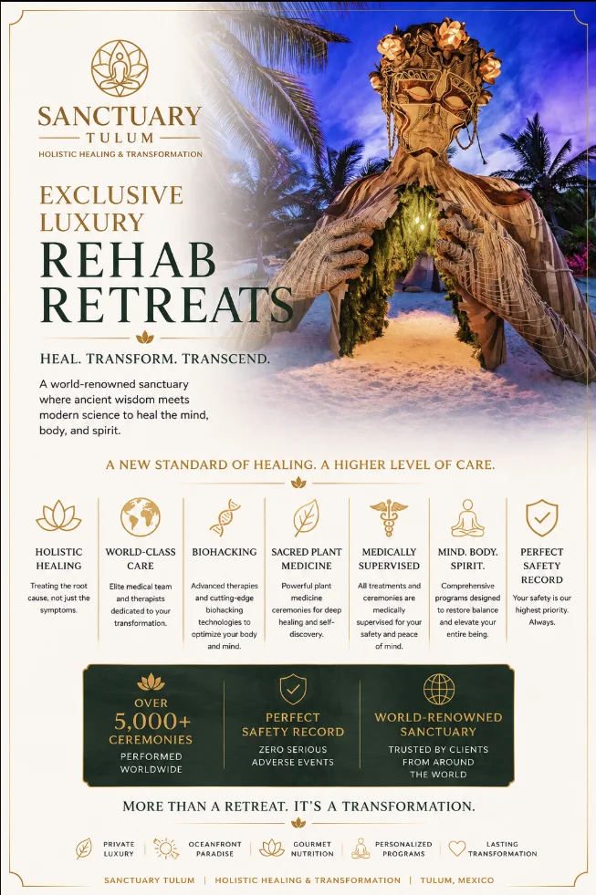 Exclusive luxury rehab retreats at Sanctuary Tulum with medically supervised care