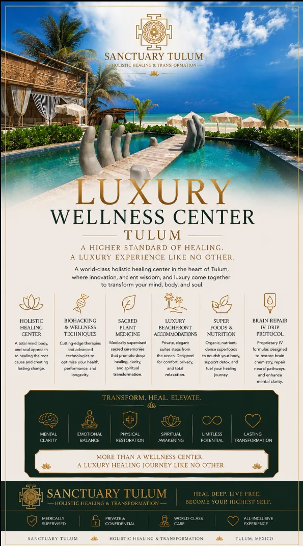 Sanctuary Tulum luxury wellness center standards and Pouyan Method care pillars
