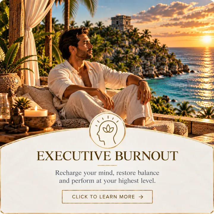 Executive burnout recovery in the Sanctuary Tulum executive rehab program