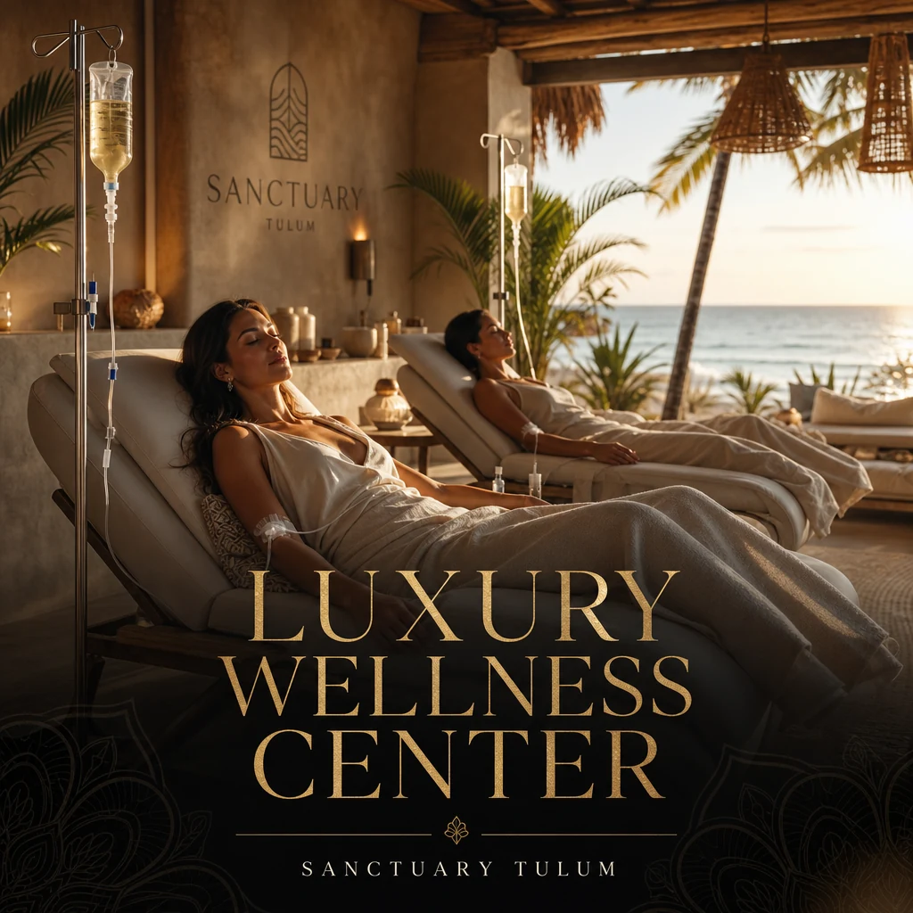 Luxury Wellness Center tile — holistic medical spa and regenerative therapies at Sanctuary Tulum