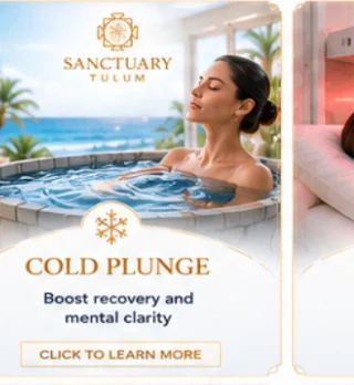 Cold plunge therapy at Sanctuary Tulum