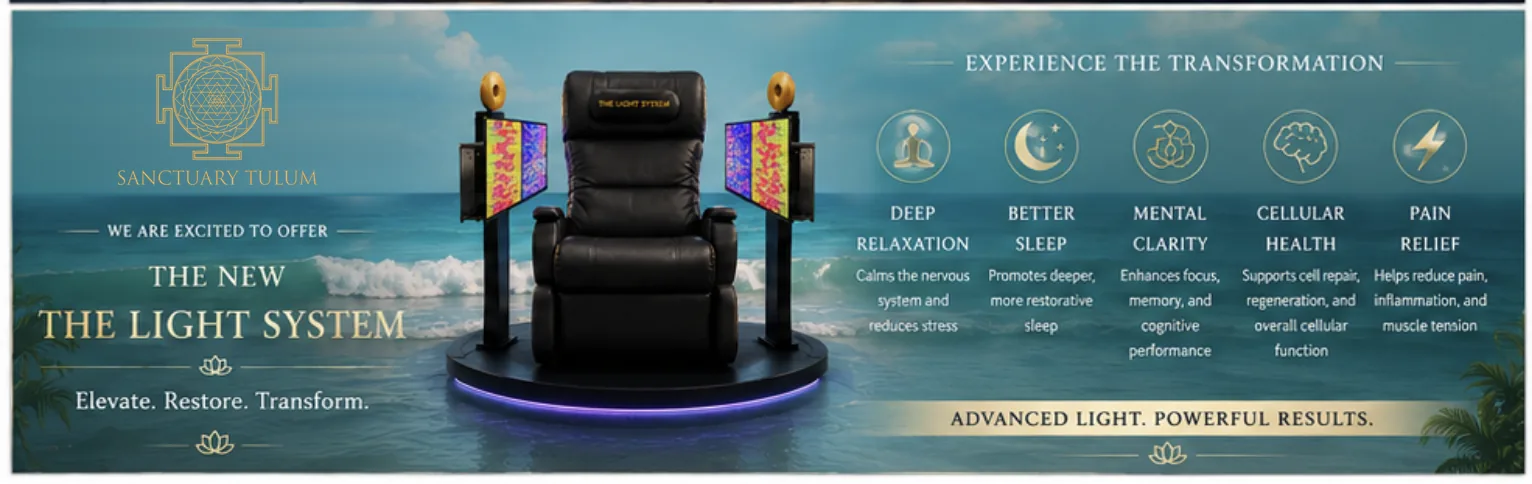 The Light System™ cellular health benefits — light therapy chair supporting cell repair and regeneration