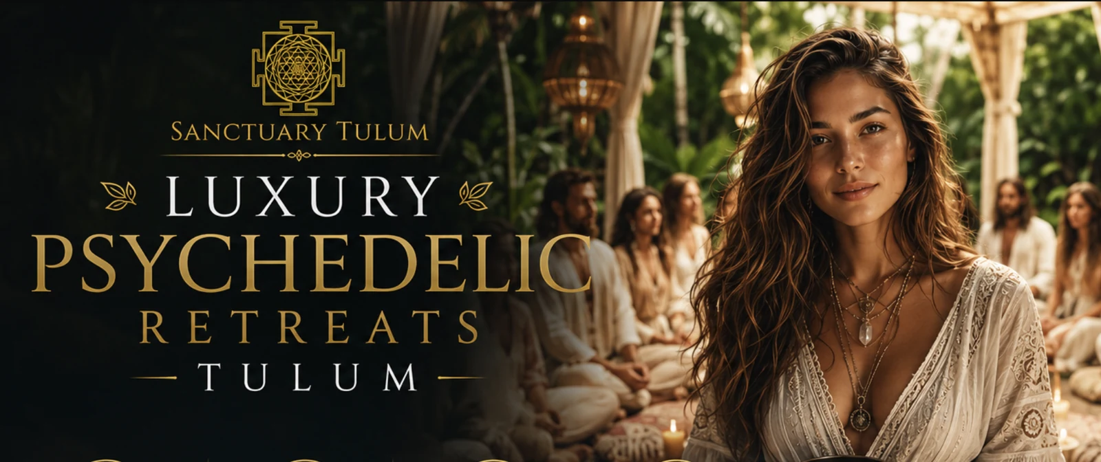 Luxury Psychedelic Retreats Tulum Beach Mexico — Sanctuary Tulum Luxury Psychedelic Retreats at Sanctuary Tulum — oceanfront Tulum, Mexico healing sanctuary with sacred plant medicine ceremonies