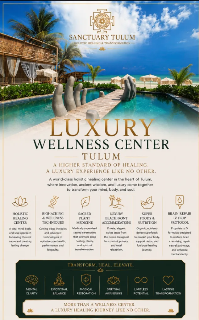 Luxury Wellness Center Tulum overview of holistic therapies for co-occurring depression, anxiety and PTSD