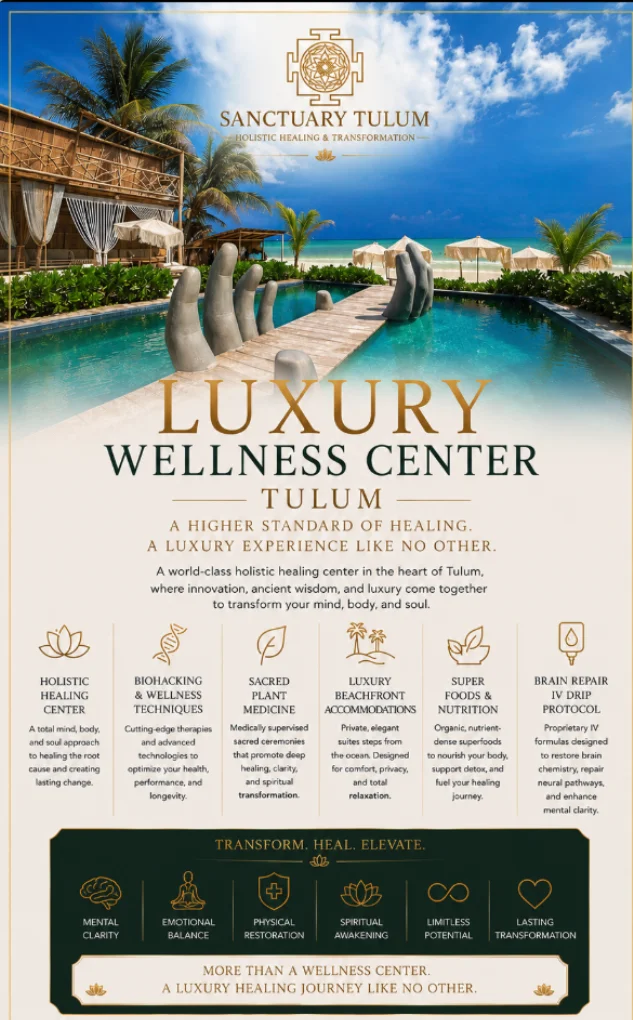 Executive rehab program setting for one-on-one care at Sanctuary Tulum