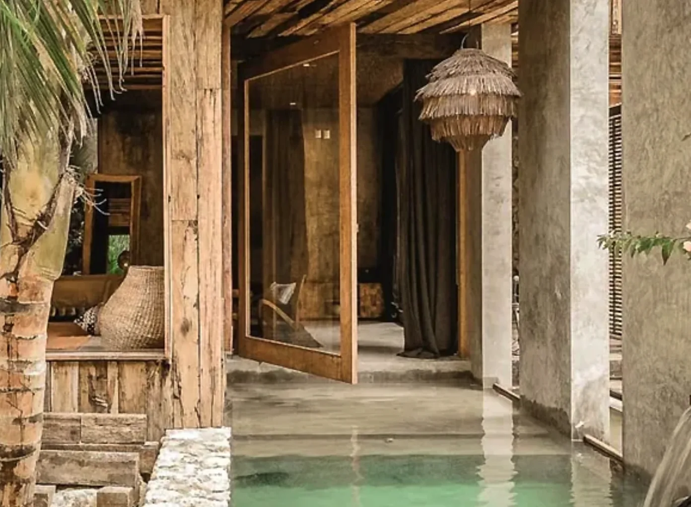 Private suite and pool at an oceanfront facility