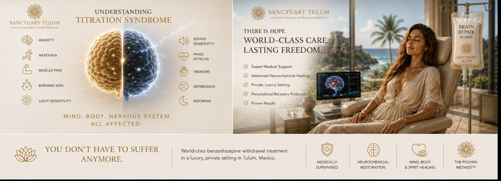 Benzodiazepine recovery and withdrawal care at Sanctuary Tulum