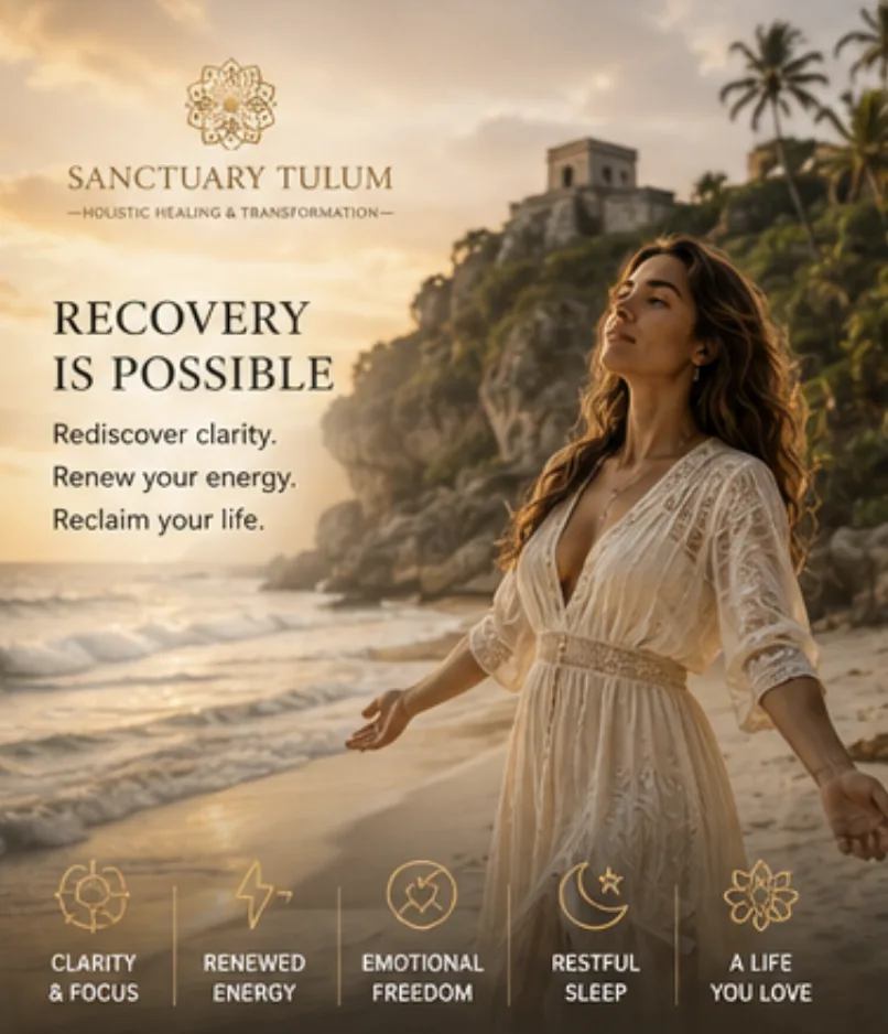 Feel the freedom once you detox and start getting whole again at Sanctuary Tulum — recovery is possible