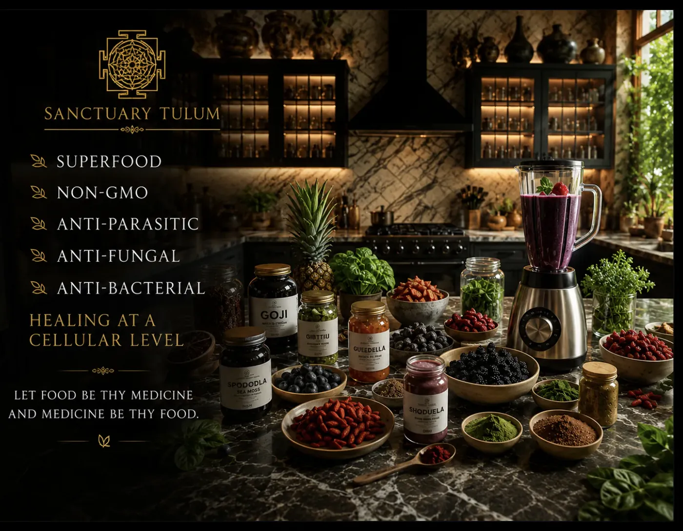 Organic superfood nutrition program at Sanctuary Tulum