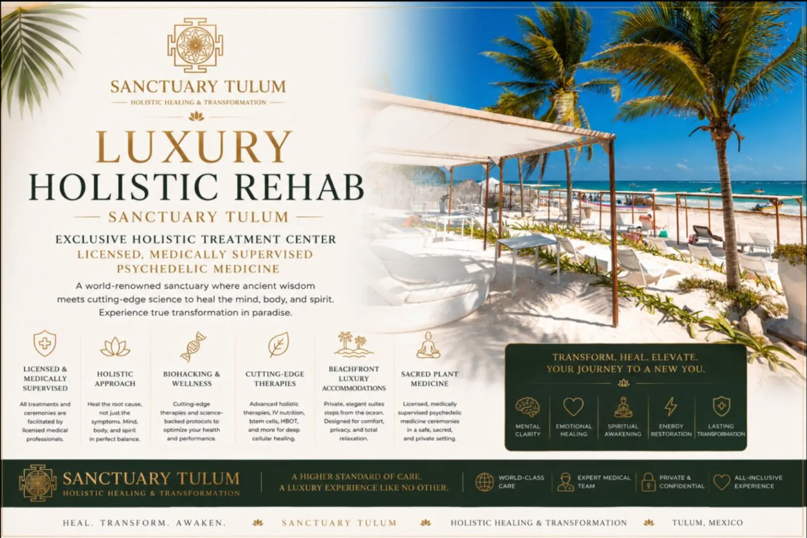 Holistic luxury rehab accommodations and treatment setting
