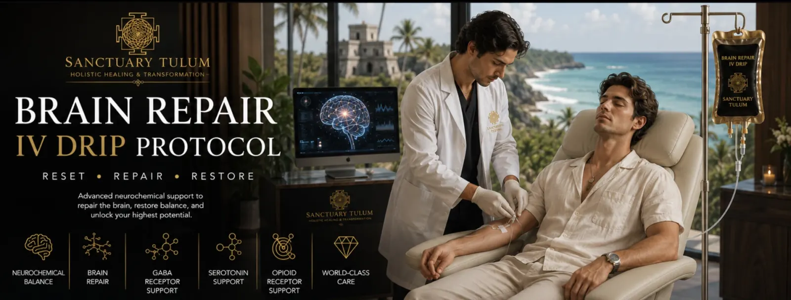 Residential benzodiazepine withdrawal recovery support at Sanctuary Tulum