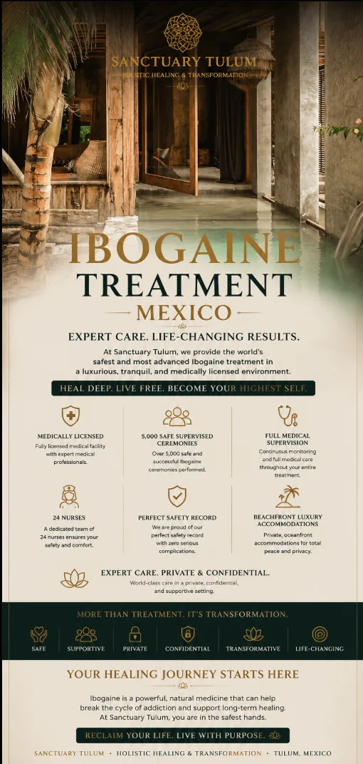 Medically supervised ibogaine treatment in Mexico at Sanctuary Tulum