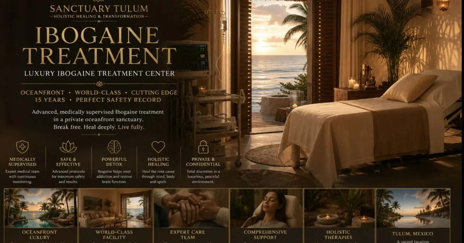 Ibogaine treatment in Mexico — licensed, physician-supervised ibogaine clinic on the Tulum coast